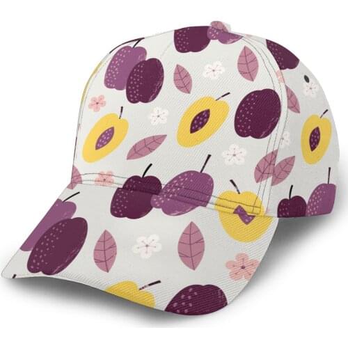 Plum Fruit Flowers Baseball Cap women men snapback caps Classic Style hat Casual Sport Outdoor cap