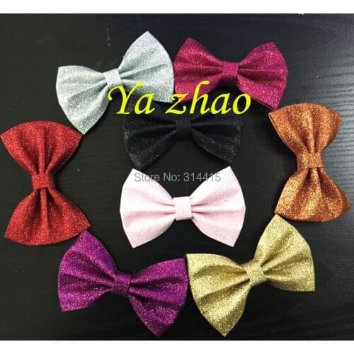 Large glitter Baby bows Hair Kids hair Bow 300pcs/lot, mixed 12 color, girls hair accessories for women