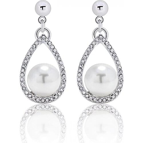COCOM Water Drop Dangle Pearl Earrings Bridal Beads Bride Wedding Accessories Party Gift for Women Trendy Jewellry Wholesale