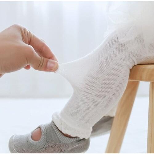 Kids girls leggings thin breathable 2020 summer new children kids baby girl cotton soft lace pants baby pants Knit Leggings