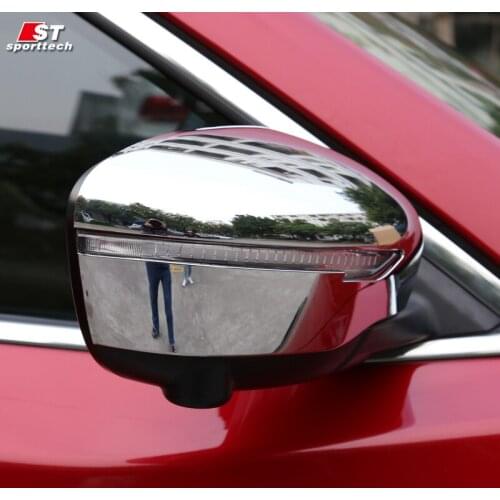 For Nissan X-Trail X Trail 2017 2018 2019 High-quality ABS Chrome Rearview Lens Cap Decoration Cover Car-styling