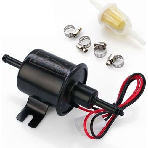 12V Electronic Fuel Pump Inline Low Pressure Fuel Pump Gas Diesel for Car Trunk RV Marine Yacht Caravan Boat
