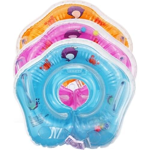 0-3 Years Baby Swimming Ring Neck Tube Ring Safety Infant Neck Float Circle For Baby Swimming Pool Bathing Inflatable