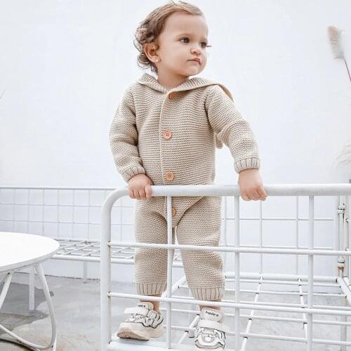 Infant Newborn Baby Boy Girl Knitted Winter Romper Jumpsuit Outfits Clothes Wholesale&Dropshipping Terno de escalada