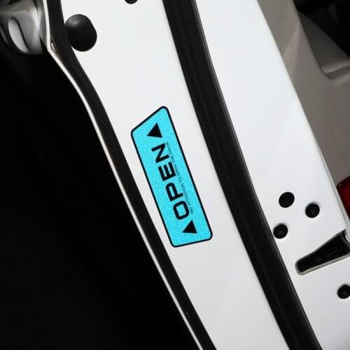 LuLuSticker #067 10x3cm OPEN Car Door Bright Color Safety Reflective Warning Stickers and Decals Auto Warning Mark Stickers
