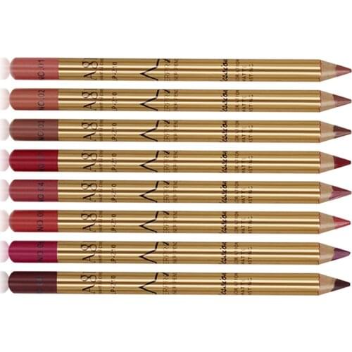 Matte Lipstick Lip Liner Nude Lipliner Makeup Waterproof Lipstick Pen Long Lasting Lip Pencil Makeup Lips Cosmetic 8 Colors/Set