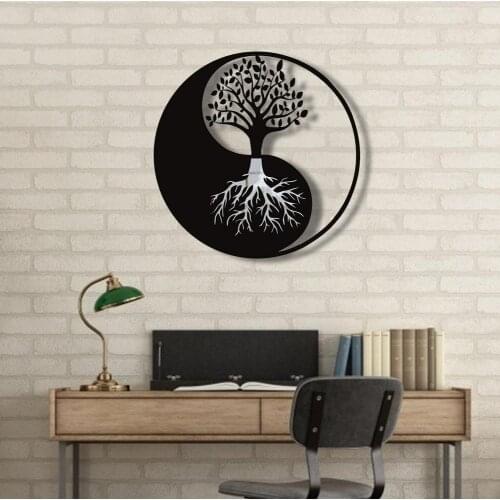 Tree of Life Metal Art Wall-amounted Ornaments For Home Office Bedroom Porch Garden Decoration