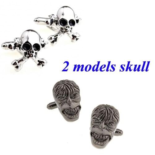 Fashion Skull Cufflink Cuff Link 1 Pair Free Shipping Big Promotion
