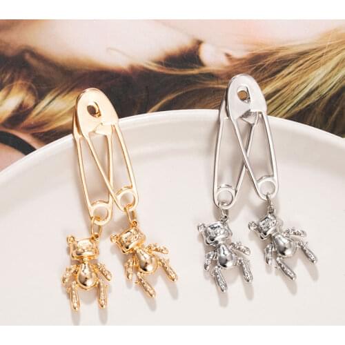 Fashion Pendant Earrings for Women Statement Geometric Earrings Little Bear Dangle Hanging Earrings 2021 Trend Female Jewelry