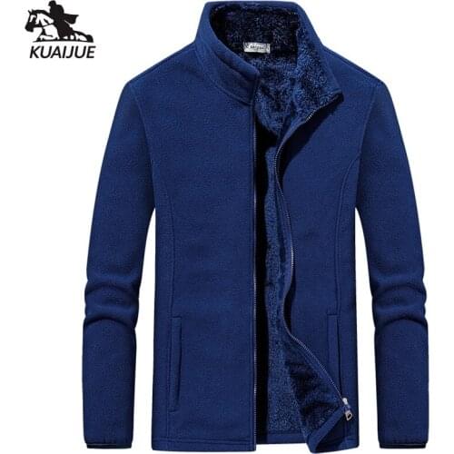 Jacket men size M-5XL 6XL Spring autumn new Fleece Mens jackets casual warm coats Solid color embroidery mens coat Windbreaker