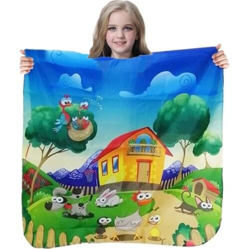 Hair Salon Barber Special Childrens Haircut Cape Water Repellent Non-Stick Hair Cartoon Pattern Baby Home Haircut Apron Shawl
