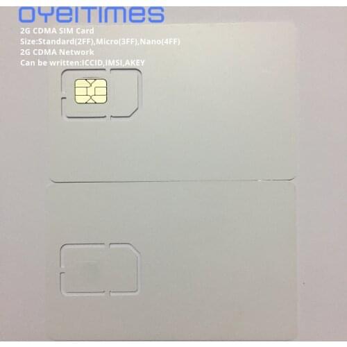OYEITIMES Blank CDMA SIM Cards 2G Network CDMA SIM Card Programable CDMA SIM Card Mini,Micro and Nano Blank SIM Card