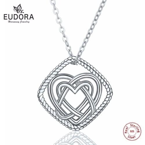 925 Sterling Silver Necklace Heart Pendant with 18inch Silver Chian for Women Fashion Jewelry Gift for Lover Collar