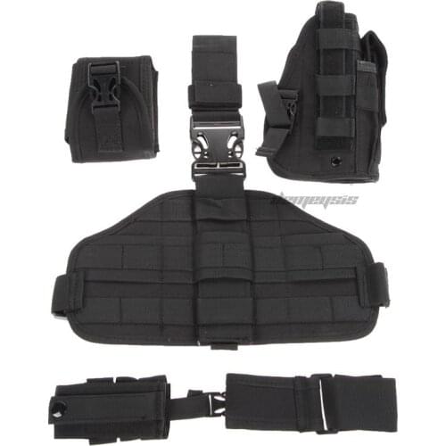 Tactical Gun Holster Thigh Drop Leg Bag Military Tactical Thigh Leg Pistol Gun Holster Outdoor Tactical Pouch Adjustable Strap