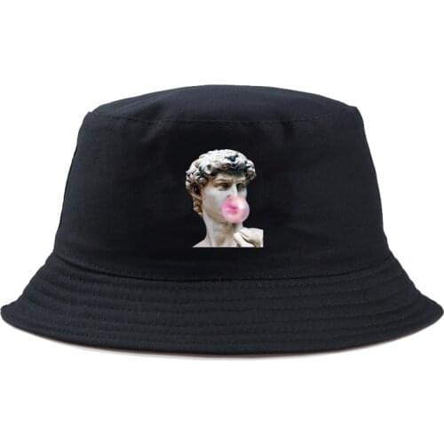 Unisex David Michelangelo Foldable Bucket Hat women panama Beach Sun Hat Street Headwear Fisherman Outdoor Cap Men and Woman Hat