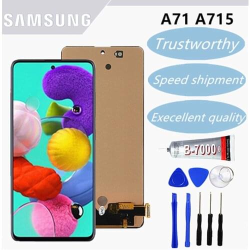 Original for Samsung Galaxy A71 A715 LCD Display Touch Screen Digitizer Assembly Replacement For Samsung A71 Display