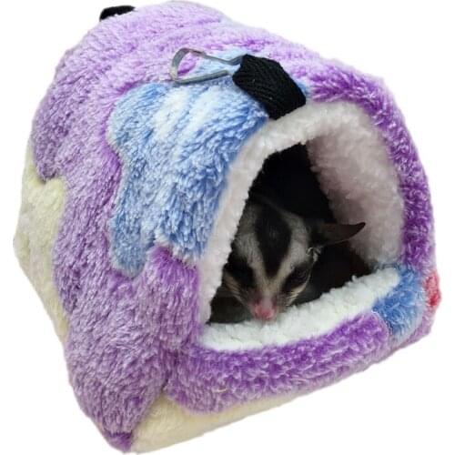 094A Warm Hamster Bed Hanging Sugar Glider Hammock Nest Home Small Pet Cage Accessory