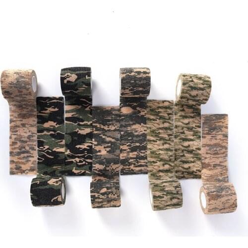 1 Pcs Camouflage Bandage First Aid Kit 2.5/4.5cm Self-adhesive Cshesive Sports Body Gauze Vet Tape Security Protection