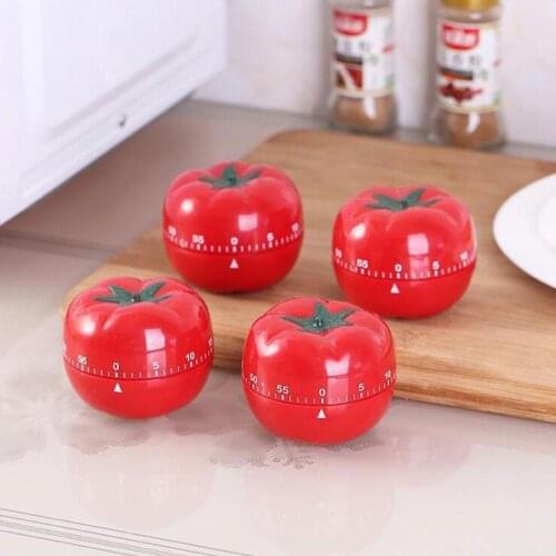 1pc Tomato Shape Kitchen Mechanical Timer Cooking Countdown Reminder Cooking Kitchen Timing Tool H4P6