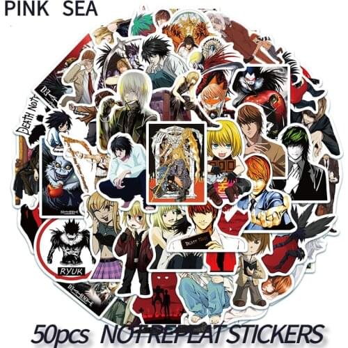 10/30/50Pcs/set Cartoon Death Note Pvc Stickers For Kids Diy Case Suitcases Helmet Scrapbook Skateboard Laptop Anime Mexid