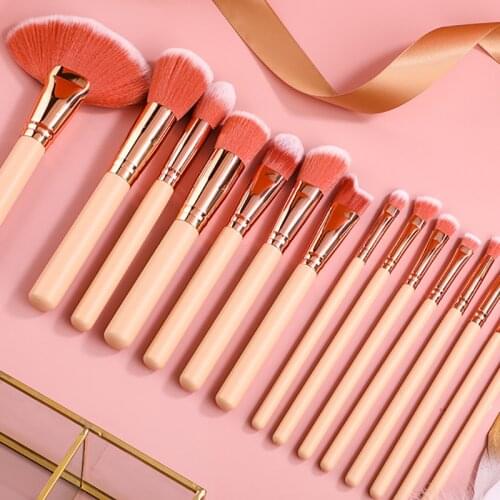 15 Professional Makeup Brushes Set Makeup Powder Eye Shadow Foundation Liquid Blush Cosmetics Mixed Beauty Makeup Brush Tool
