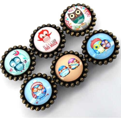 1x Vintage Look Owl Crystal Knobs Drawer Pull Knob Door Handle Cabinet Drawer Cupboard Pulls Kids room Furniture Hardware