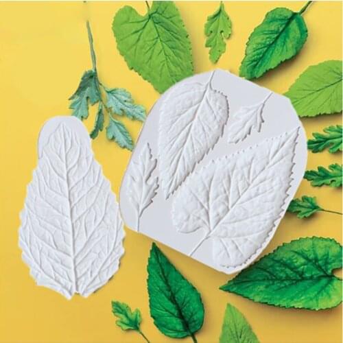 2pcs sunflower / Daisy leaf Leaf Vein & Texture Set fondant Silicone mold cake decorating tools chocolate molds