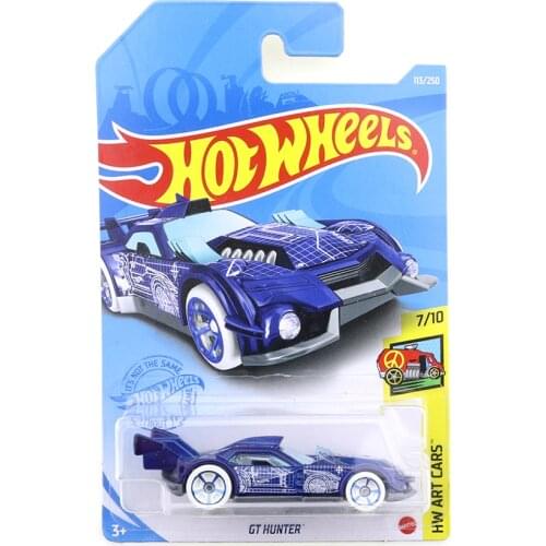 2021-113 Hot Wheels GT HUNTER Mini Alloy Coupe 1/64 Metal Diecast Model Car Kids Toys Gift