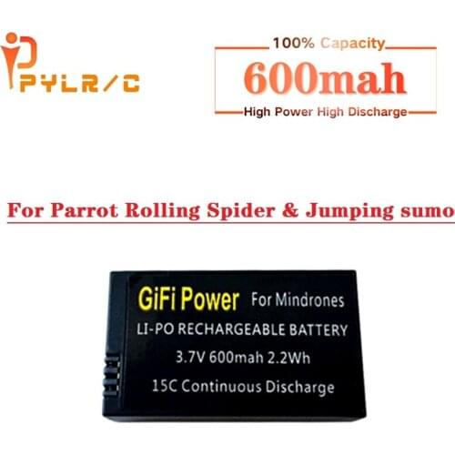 3.7V 600mah Replacement Lipo Battery Large Capacity Drones Battery For Parrot MiniDrones Mambo Jumping Sumo&Rolling Spider 1pcs