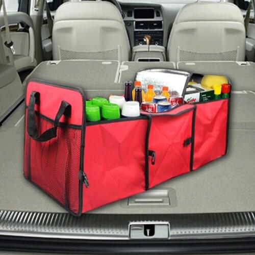 Auto Accessories Car Organizer Trunk Collapsible Toys Food Storage Truck Cargo Container Bags Box Black Car Stowing Tidying New