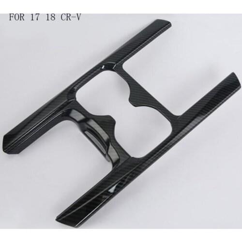 Car Styling FIT For Honda CR-V CRV 2017 Car Console Water Cup Holder Cover Trim Decoration Frame ABS Interior Molding Sticker