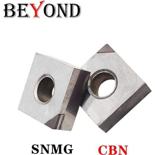 BEYOND Diamond CBN SNMG SNMG120404 SNMG120408 2V 4V High Hardness Cutter Boron Nitride Lathe Cutter Turning Tools CNC