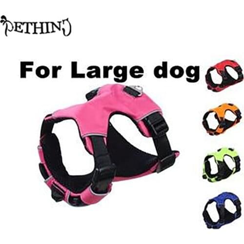 Large Dog Harness Quick Release Easy Put On Off Multifunctional Front And Back Pull Pet Dog Harness Vest Different Colors Size