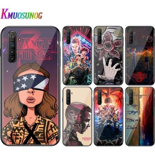 For OPPO A5 A9 2020 F7 Phone Cover Shell Stranger things for OPPO Reno 2 Z 2Z 2F 3 4 Pro 5G Bright Black Phone Case