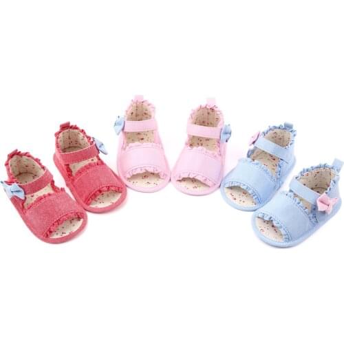 Baby sandals Shoes Baby Girl Soft Shoes Soft Comfortable Bottom Non-slip Fashion Bow Shoes Crib Shoes