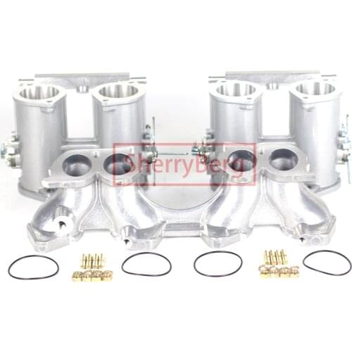 SherryBerg 2TBS 40/42/45/48/50mm DCOE Twin Throttle Bodies Manifold for Toyota 3K 4K 5K Weber/Dellorto/Solex DCOE/DHLA Rep Carb
