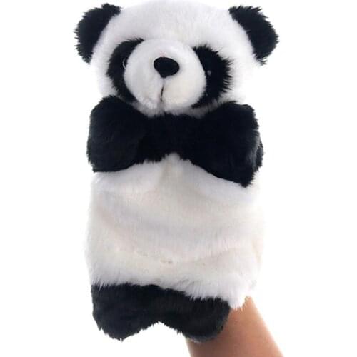 Cute Panda Animal Hand Puppet Plush Doll Kindergarten Children Educational Toy theater baby Learning toys New