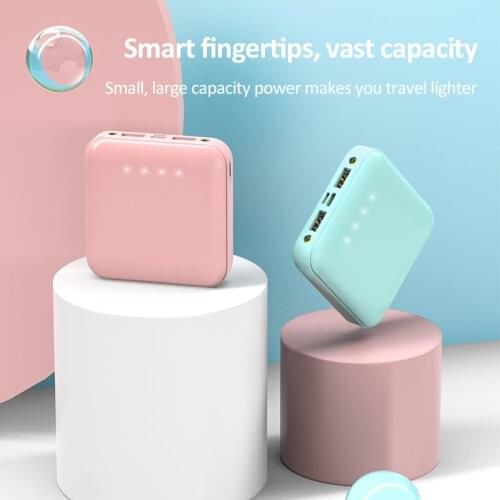 Mini Portable Power Bank 10000mAh External Battery for iPhone Samsung Xiaomi Phone Charger with LED SmartPhone Outdoor Powerbank