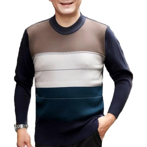 Mens crew neck designer sweaters plus sizes pullovers men contrast casual jumper for fall winter 2019 black grey red beige
