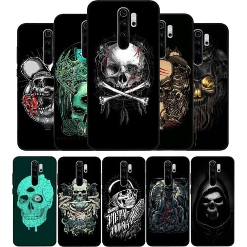 Satanic scary skull Black TPU Silicone Soft Phone Case For Redmi 4A 4X 7A 5 Plus 6 Pro NOTE 9 7 8 5 Pro 4 6