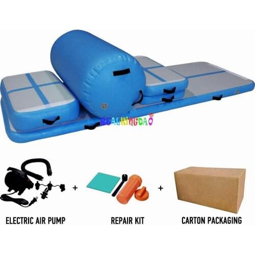 Ree Shipping Airtrack Set Inflatable Gymnastic Mattress Gym Tumble Air Track Floor Tumbling Air Track Mat Yoga Exercise Kit