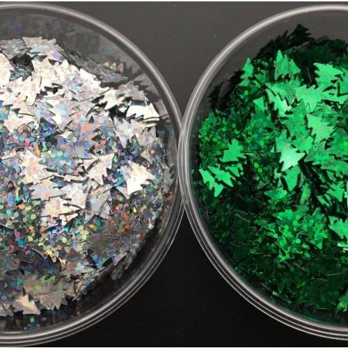 30g 7mm 14*16mm Christmas Tree Without Hole Loose Sequins Sewing,Wedding Confetti Craft,Kids DIY Garment Accessory