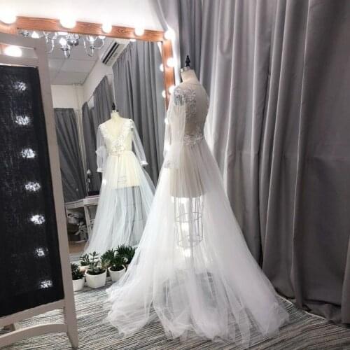 Sexy Nightgown See Thru Maternity Women Dresses 2020 Real Image Long Tulle Lace Dress Summer Full Sleeves Robe Vestidos