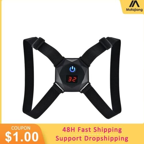 Smart Shoulder Posture Correction Corrector Adjustable Back Brace Intelligent Sensor Vibration Clavicle Lumbar Support Kid Adult