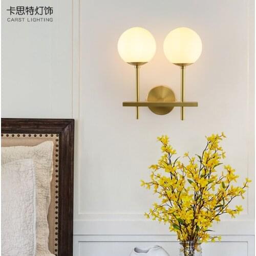 Vintage nicho de parede glass ball bedside bedroom corridor monkey lamp wall lights for home