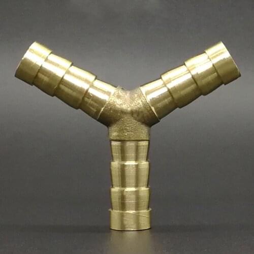 Hose Barb Tail 4/5/6/8/10/12/14/16/19mm Y-shaped Brass Barbed Pipe Fitting Splitter Coupler Adapter Connector