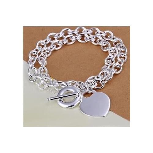 N245 Hot Sale Fine Silver Color Jewelry,Wholesale Factory Price 925 Charms Free Shipping Fashion Center Signs To Necklaces