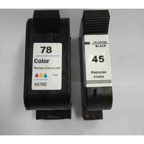 Vilaxh 2pcs 45 78 compatible Ink Cartridge Replacement For HP 45 78 for hp45 Deskjet 710c 720c 815c 832c 850c 930c 980c 6120