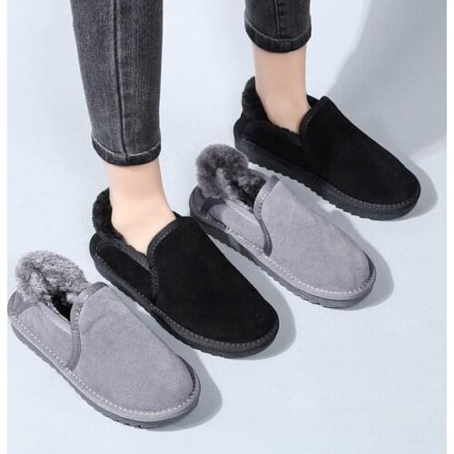 Tilocow Womens Winter Snow Boots Ladies Cow Suede with Fur Boot Shoes Woman Waterproof Warm Footwear Ankle Botas De Mujer 2020