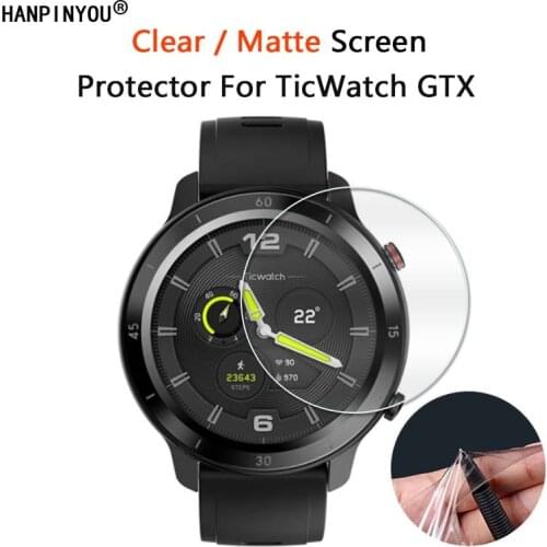 1/10 Pcs For Mobvoi TicWatch GTX Smart Watch Clear Glossy / Anti-Glare Matte Screen Protector Soft Film -Not Tempered Glass
